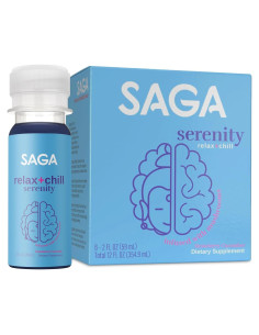 Disparos de Relajación Orgánicos SAGA - 6 Pack 60ml Fresa Pepino