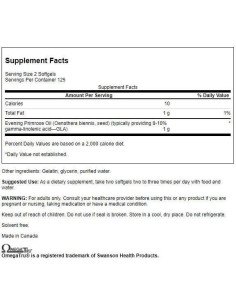 Aceite de Onagra Swanson 500 mg 250 Gelatinas Blandas 2