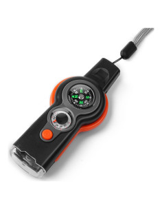 Silbato de Emergencia Multifuncional Binboll 7 en 1 Naranja