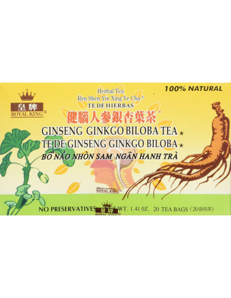 Té de Ginseng y Ginkgo Biloba Royal King - 20 Bolsas