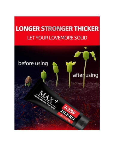 Gel de Masaje Huge Max+ XXXL para Hombres - Aumento de Tamaño y Fuerza