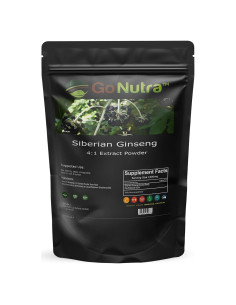 Go Nutra Ginseng Siberiano en Polvo 4:1 113.4g Sin OGM