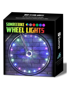 Luces LED para Ruedas de Bicicleta Sumree Arcoíris Recargables