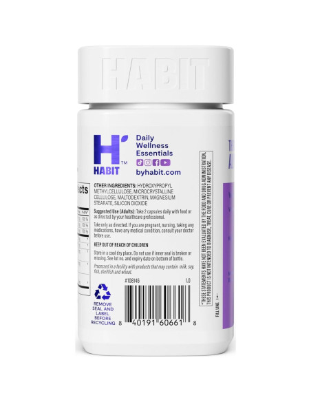 Suplemento de Libido HABIT 2 Paquete Doble 120 Cápsulas Veganas