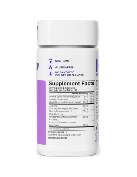 Suplemento de Libido HABIT 2 Paquete Doble 120 Cápsulas Veganas