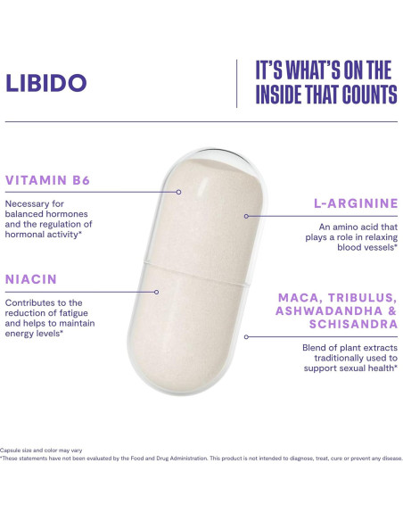 Suplemento de Libido HABIT 2 Paquete Doble 120 Cápsulas Veganas