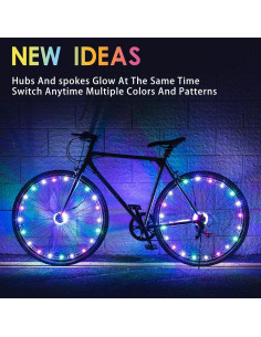 Luces LED para Ruedas de Bicicleta Sumree Arcoíris Recargables 2