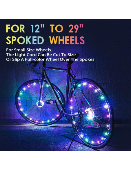 Luces LED para Ruedas de Bicicleta Sumree Arcoíris Recargables