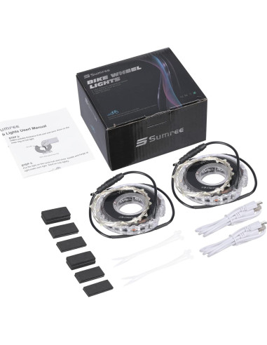 Luces LED para Ruedas de Bicicleta Sumree Arcoíris Recargables