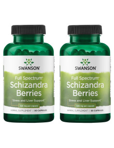 Berries de Schizandra Swanson 90 Cápsulas 525mg Suplemento