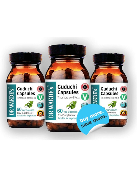 Cápsulas Guduchi DR WAKDE 60 Veganas 500mg Suplemento Natural
