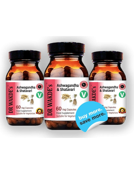 Cápsulas de Ashwagandha y Shatavari DR WAKDE - 60 Veganas