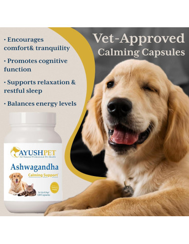 Suplemento Natural para Mascotas Ayush Pet 120 Cápsulas