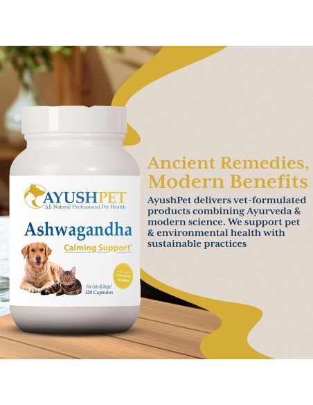 Suplemento Natural para Mascotas Ayush Pet 120 Cápsulas