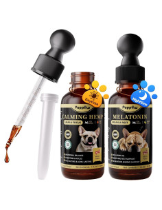 Gotas Calmantes para Perros POPPAW - Set de Melatonina 60ml