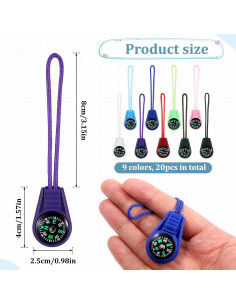 Brújula Mini KALIONE Multicolor 20 Piezas Camping 2