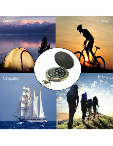 Brújula Clásica Antiguo HCJspring para Senderismo y Camping