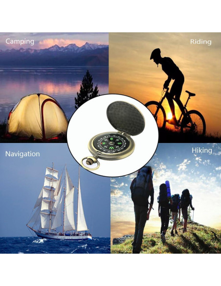 Brújula Clásica Antiguo HCJspring para Senderismo y Camping