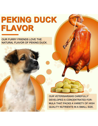 Suplemento Masticable de Cúrcuma para Perros Jinqi 180 Tabletas