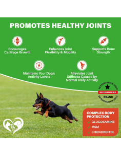 Suplemento Articular para Perros Beloved Pets - Glucosamina, Condroitina y MSM Masticables 2