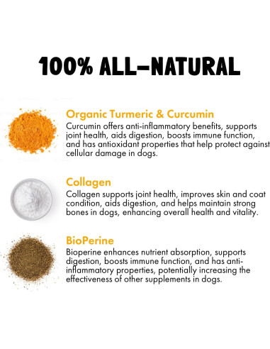 Suplemento de Cúrcuma y Curcumina LEGITPET 120 Masticables