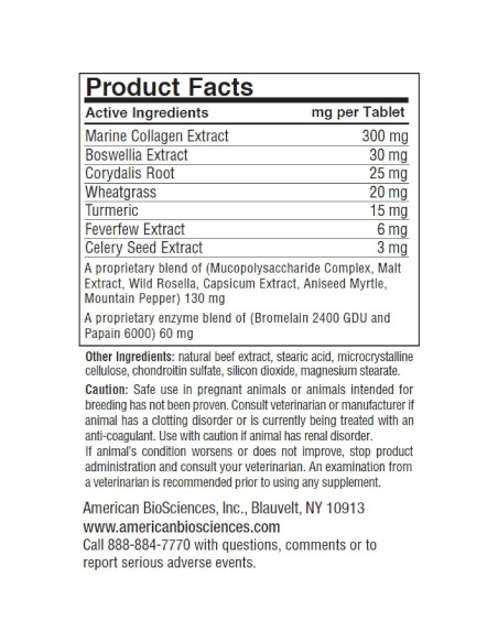 Suplemento Articular Natural DGP para Perros - 60 Tabletas