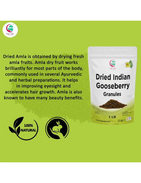 Amla Seco Orgánico Yogi's Gift 453.6g - Rico en Vitamina C