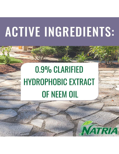 NATRIA Spray de Aceite de Neem 24 Oz - Control de Plagas y Enfermedades