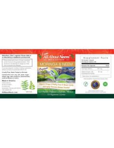 Cápsulas de Moringa 400 mg y Neem 500 mg - 120 Unidades Orgánico 2