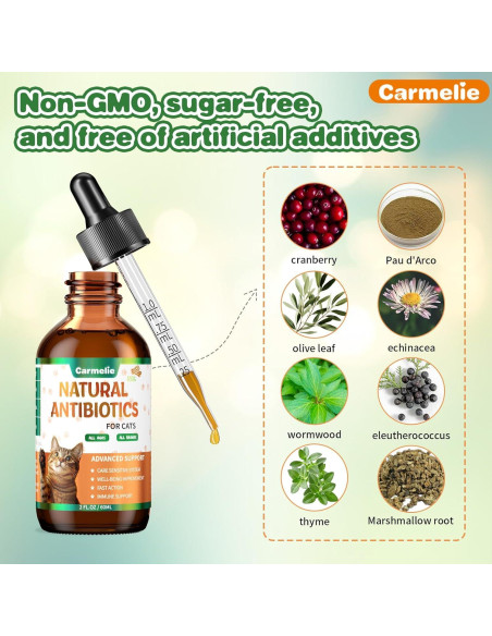 Antibiótico Natural para Gatos Carmelie 59 ml - Salud Urinaria