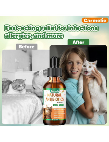 Antibiótico Natural para Gatos Carmelie 59 ml - Salud Urinaria