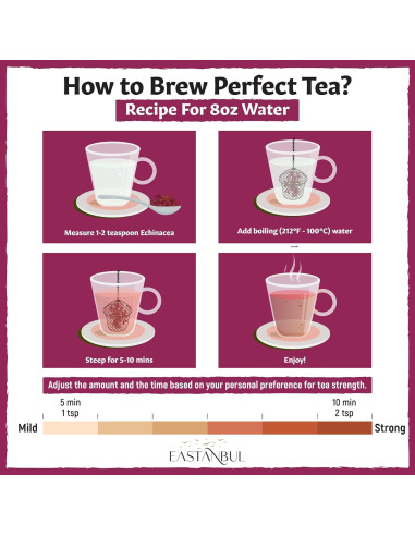 Echinacea Purpurea Eastanbul 119g - Té Herbal Natural Sin OGM