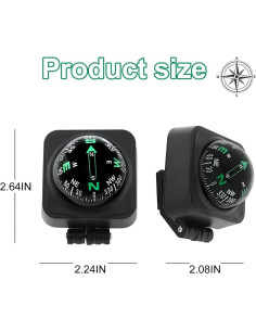 Brújula de Coche Mandark Ajustable para Tablero 6.7cm 2