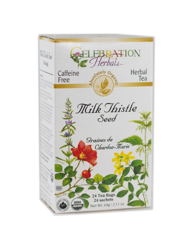 Té Orgánico de Hierba de Cardo Lechoso Celebration Herbals - 24 Bolsitas
