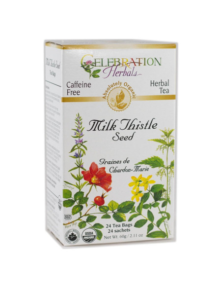 Té Orgánico de Hierba de Cardo Lechoso Celebration Herbals - 24 Bolsitas