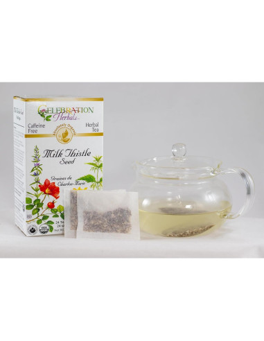 Té Orgánico de Hierba de Cardo Lechoso Celebration Herbals - 24 Bolsitas