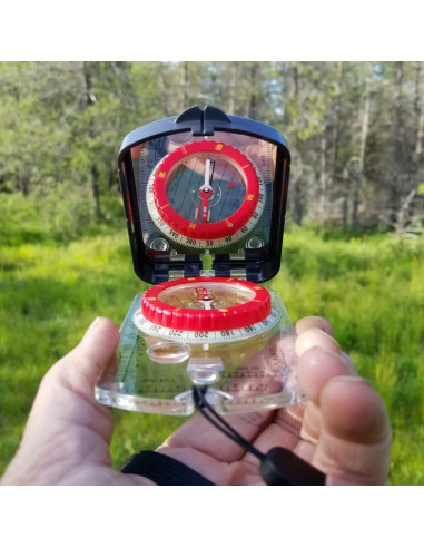 Brújula de Boy Scout TurnOnSport con Espejo Ajustable