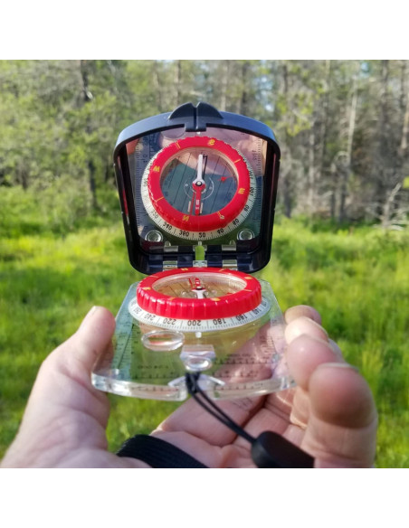 Brújula de Boy Scout TurnOnSport con Espejo Ajustable