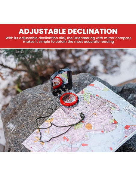 Brújula de Boy Scout TurnOnSport con Espejo Ajustable