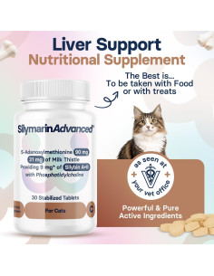 Suplemento Hepático para Gatos Vet Perfect - 30 Tabletas 2