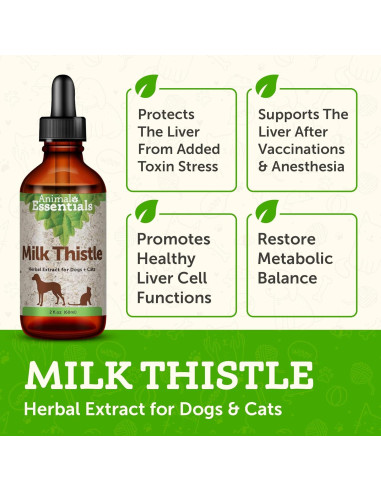 Suplemento Hepático Esenciales de Animales Cardo Lechoso 60 ml