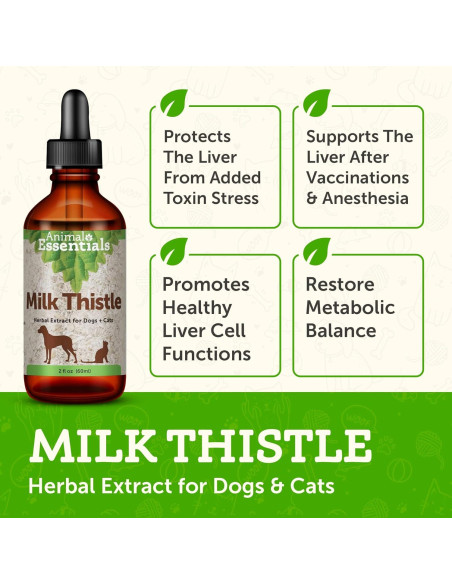 Suplemento Hepático Esenciales de Animales Cardo Lechoso 60 ml