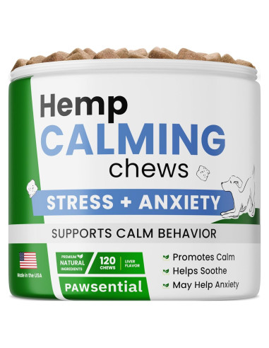 Masticables Calmantes para Perros Pawsential 120 Ct Bacon