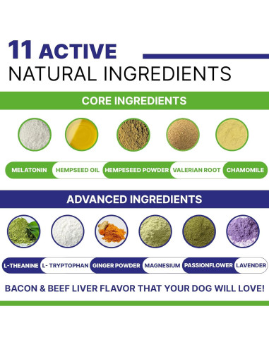 Masticables Calmantes para Perros Pawsential 120 Ct Bacon