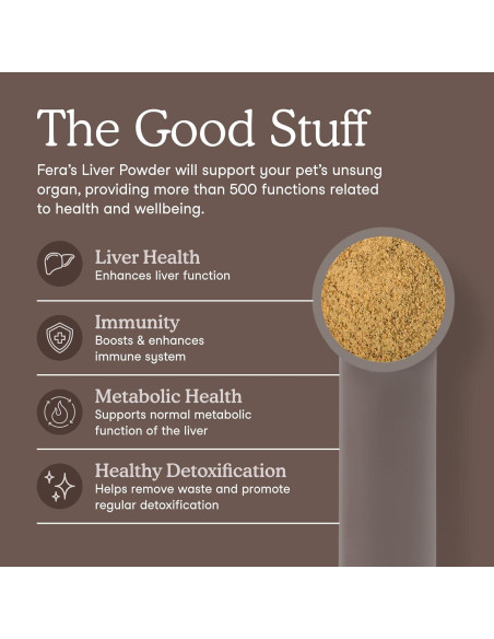 Suplemento Hepático Fera Pet Organics para Perros y Gatos - 60 Cucharadas