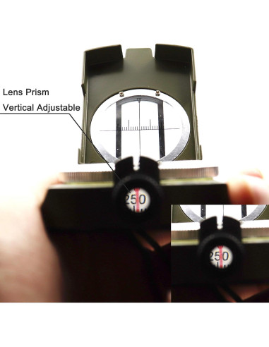 Brújula Militar DETUCK de Metal Resistente a Agua y Golpes