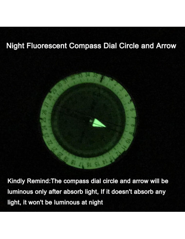Brújula Militar DETUCK de Metal Resistente a Agua y Golpes