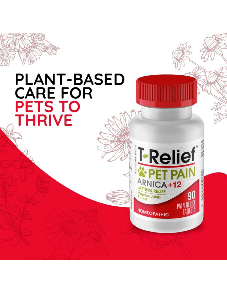 T-Relief Alivio Natural para Mascotas Arnica 90 Tabletas