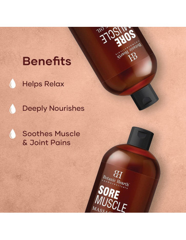 Aceite de Masaje Botanic Hearth 236.6 ml - Alivio Muscular y Articular