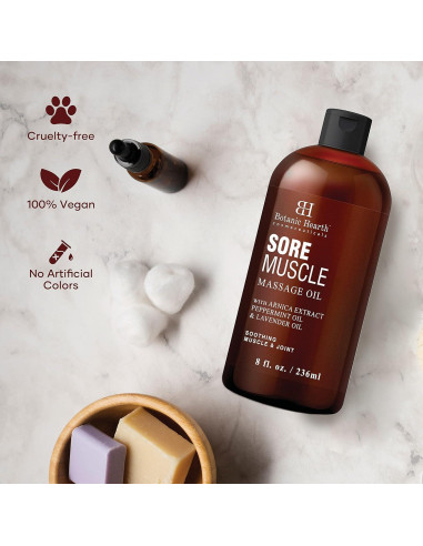 Aceite de Masaje Botanic Hearth 236.6 ml - Alivio Muscular y Articular